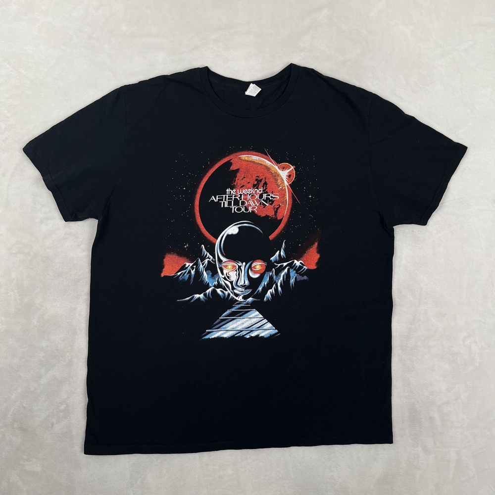 The Weeknd After Hours Till Dawn Tour 2022 T-Shirt Mens XL Black Concert Tee